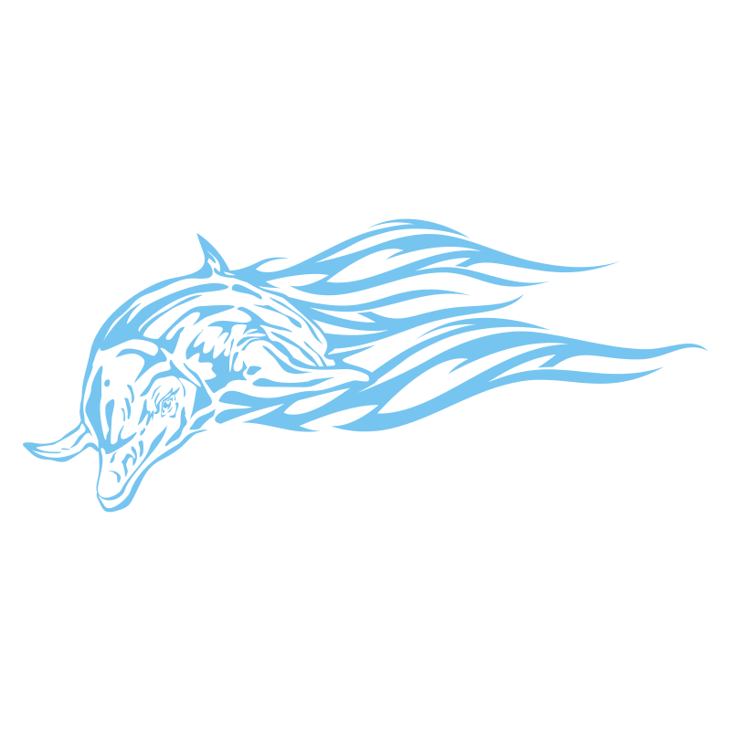 Sticker Dauphin flammes