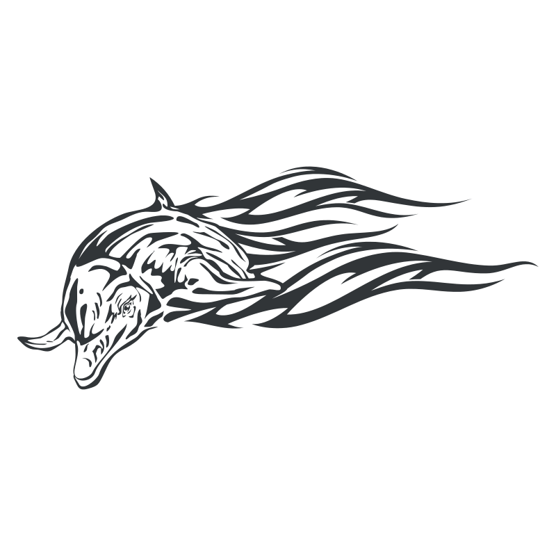 Sticker Dauphin flammes