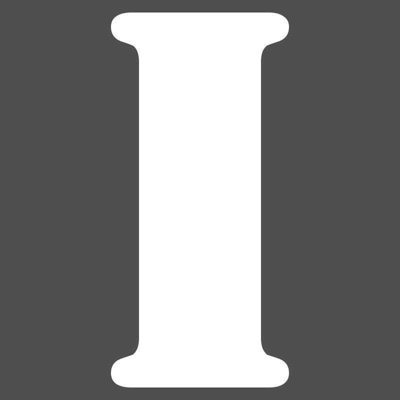 Pochoir lettre I