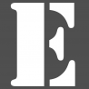 Pochoir lettre E