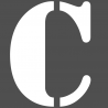 Pochoir lettre C