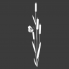 Sticker roseaux et papillon