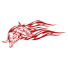 Sticker Dauphin flammes