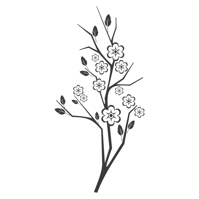 Sticker Branche fleurie