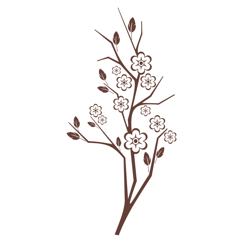 Sticker Branche fleurie