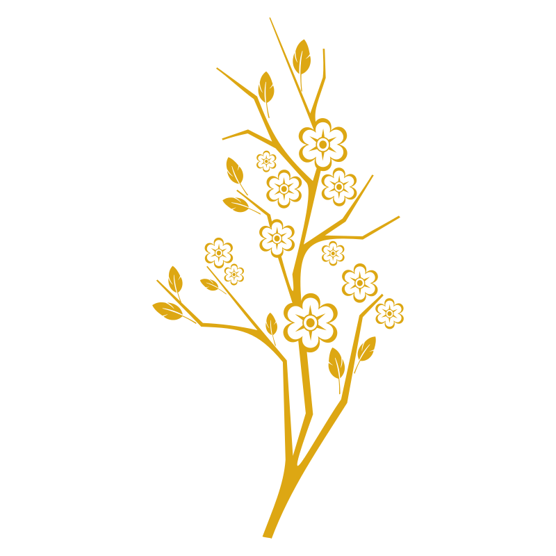 Sticker Branche fleurie