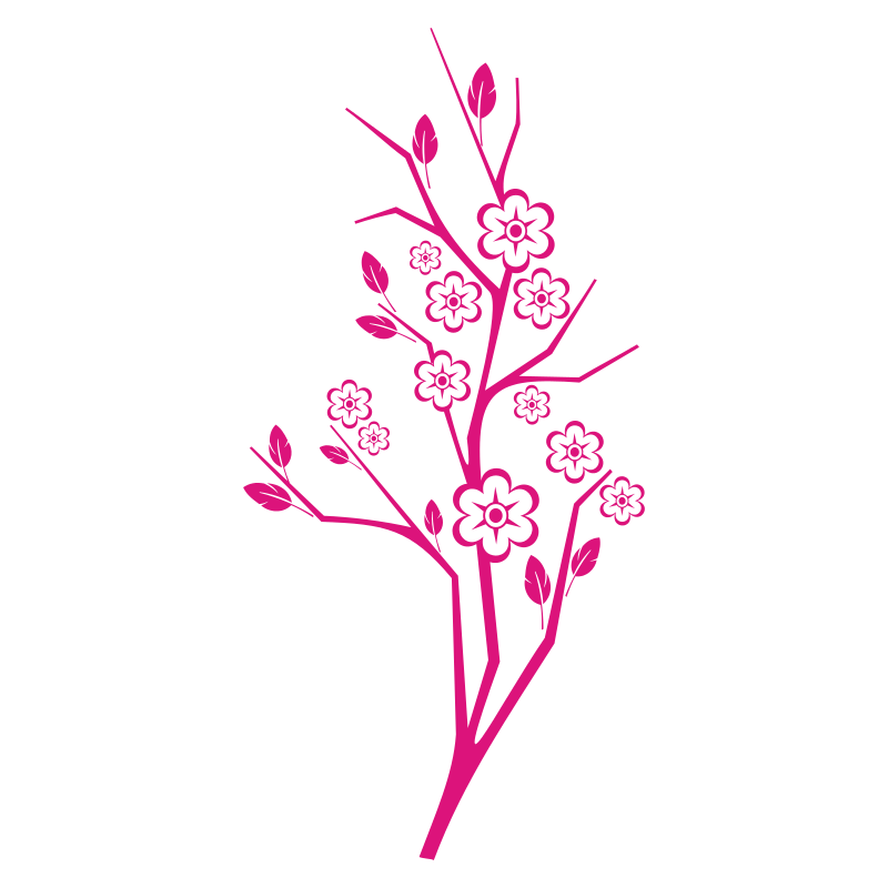 Sticker Branche fleurie