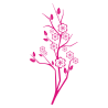 Sticker Branche fleurie