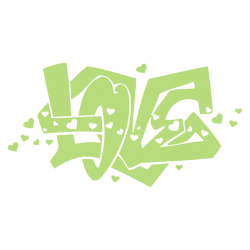 Sticker graffiti Love
