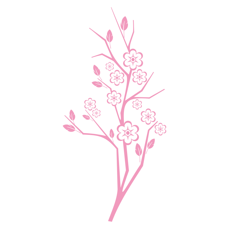 Sticker Branche fleurie