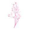 Sticker Branche fleurie