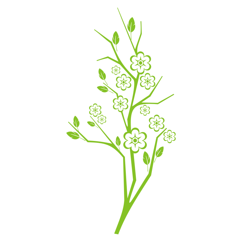 Sticker Branche fleurie