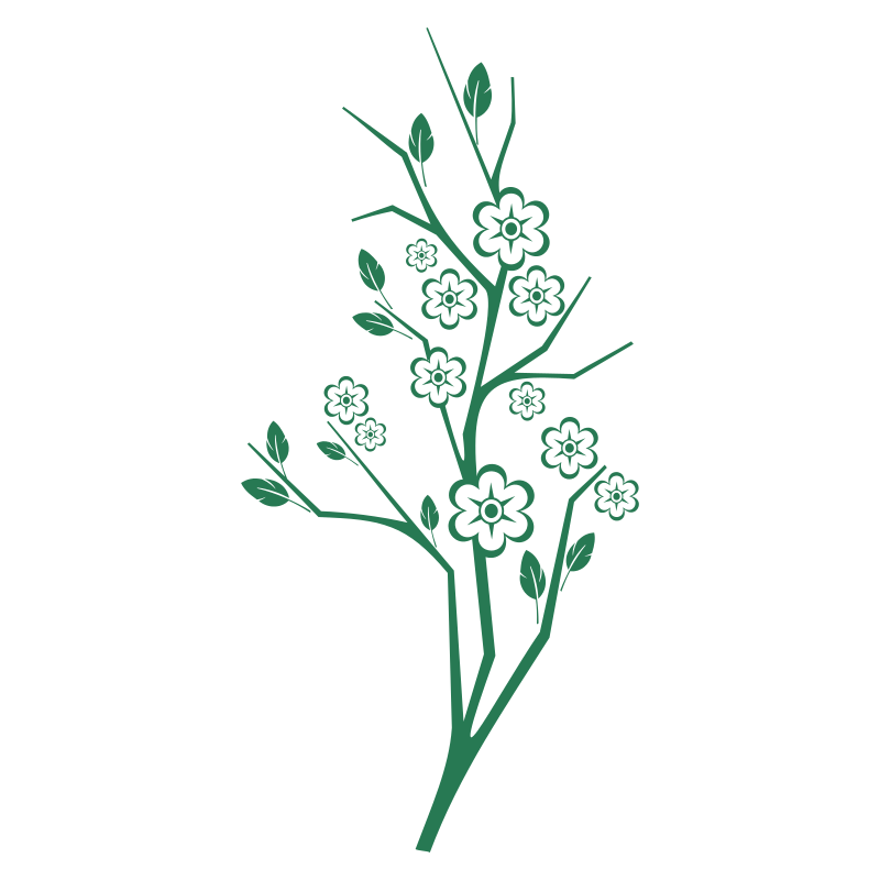 Sticker Branche fleurie