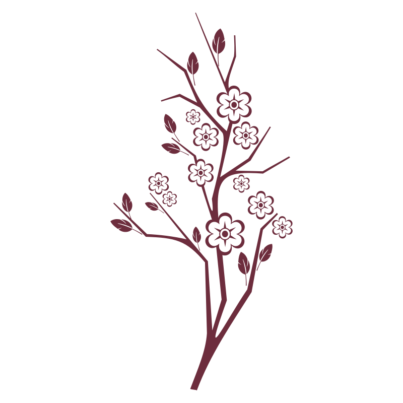 Sticker Branche fleurie