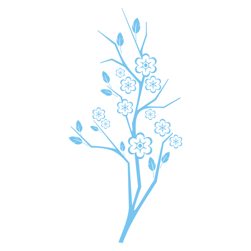 Sticker Branche fleurie