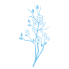 Sticker Branche fleurie