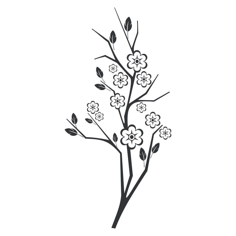 Sticker Branche fleurie