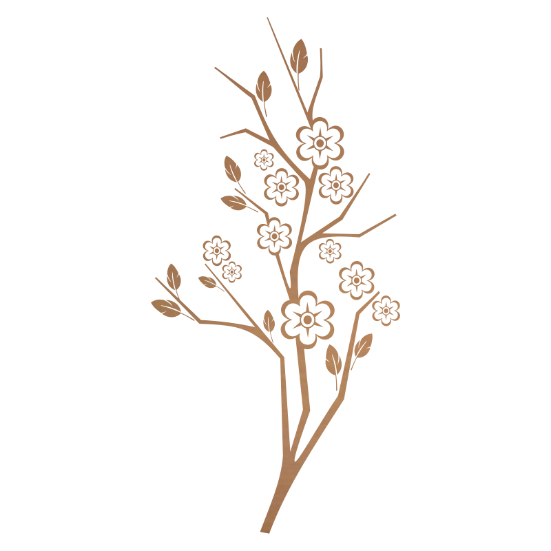 Sticker Branche fleurie