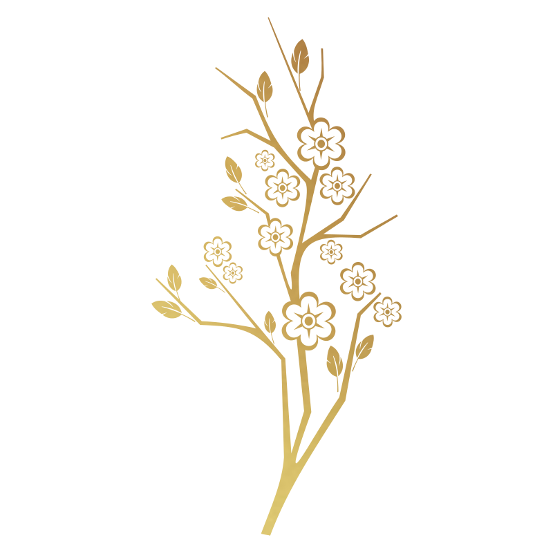 Sticker Branche fleurie