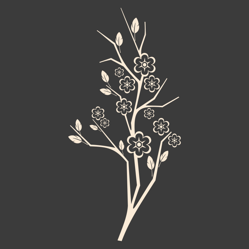 Sticker Branche fleurie