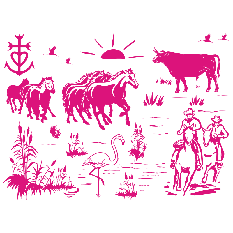 Stickers Paysage Camarguais