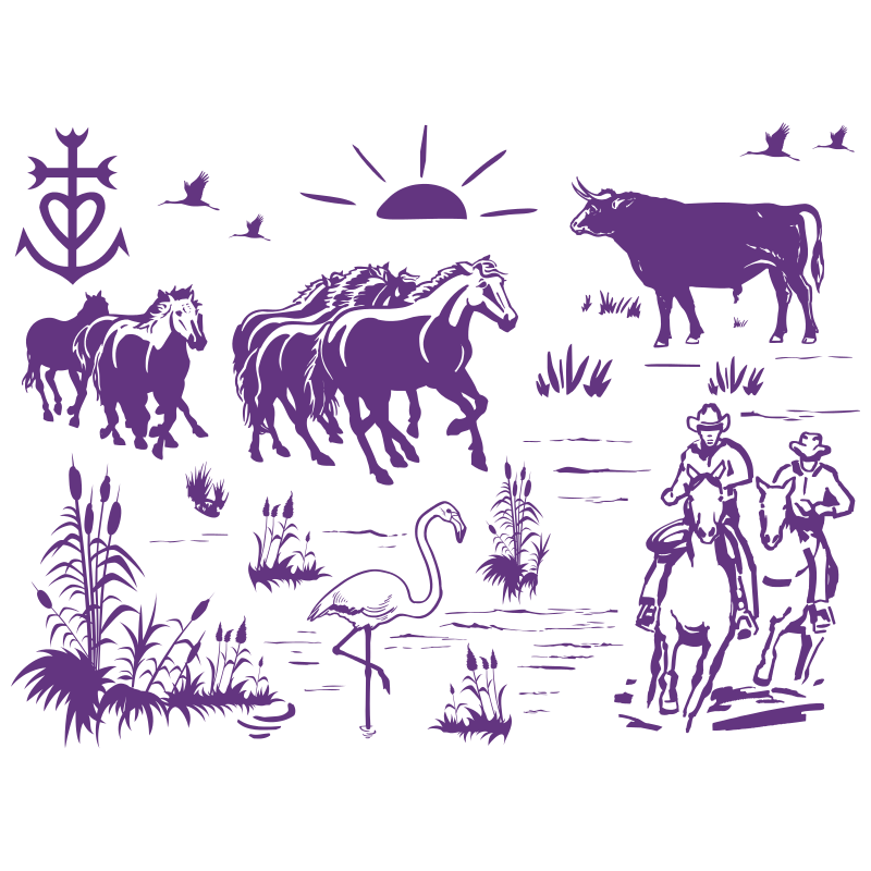 Stickers Paysage Camarguais