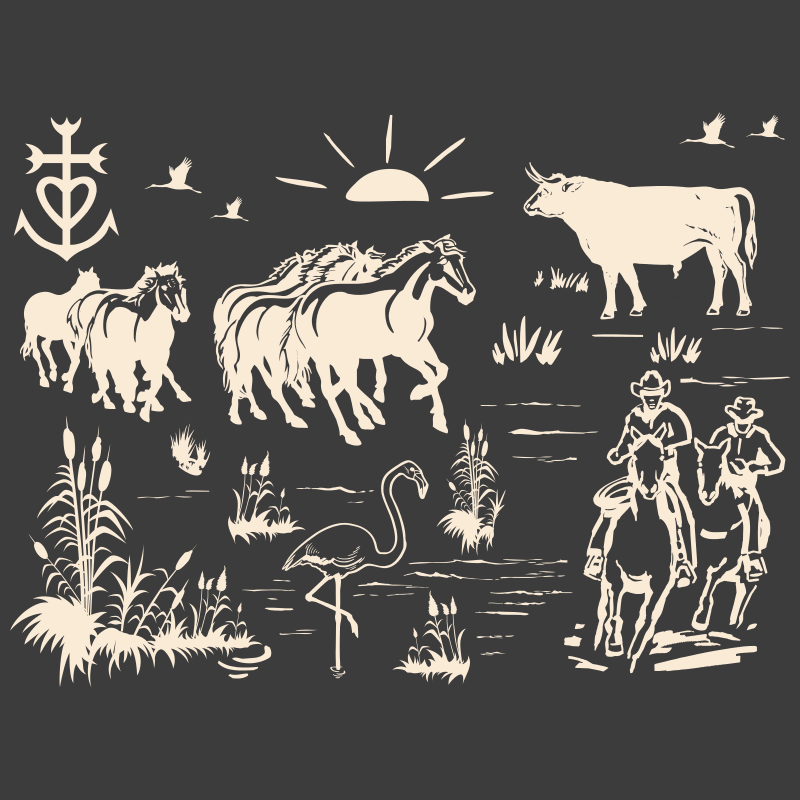 Stickers Paysage Camarguais