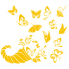 Sticker Corne papillons