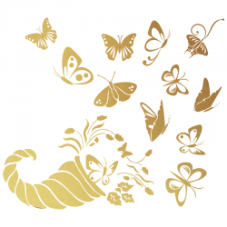 Sticker Corne papillons