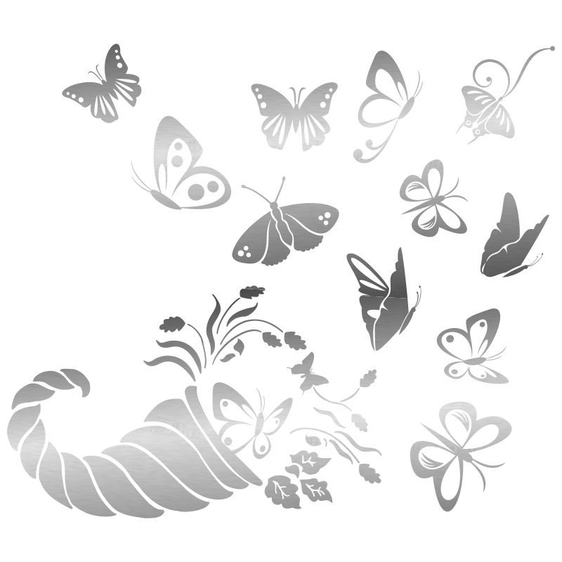 Sticker Corne papillons