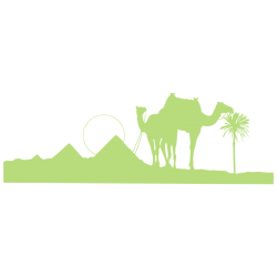 Sticker Chameau & Dromadaire dans le Désert