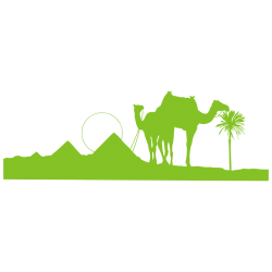 Sticker Chameau & Dromadaire dans le Désert