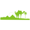 Sticker Chameau & Dromadaire dans le Désert