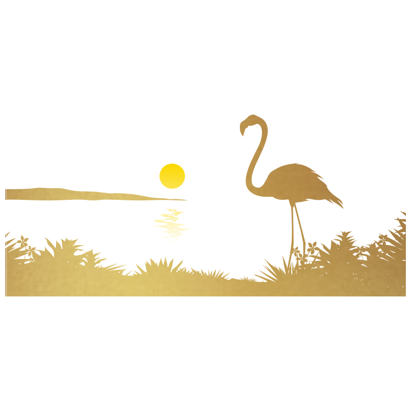 Sticker Flamant Rose au Bord de l'eau