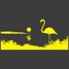 Sticker Flamant Rose au Bord de l'eau