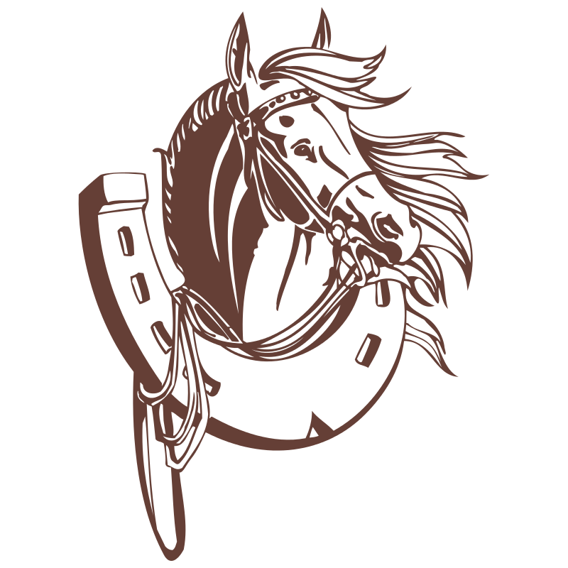 Sticker Cheval & Fer à Cheval
