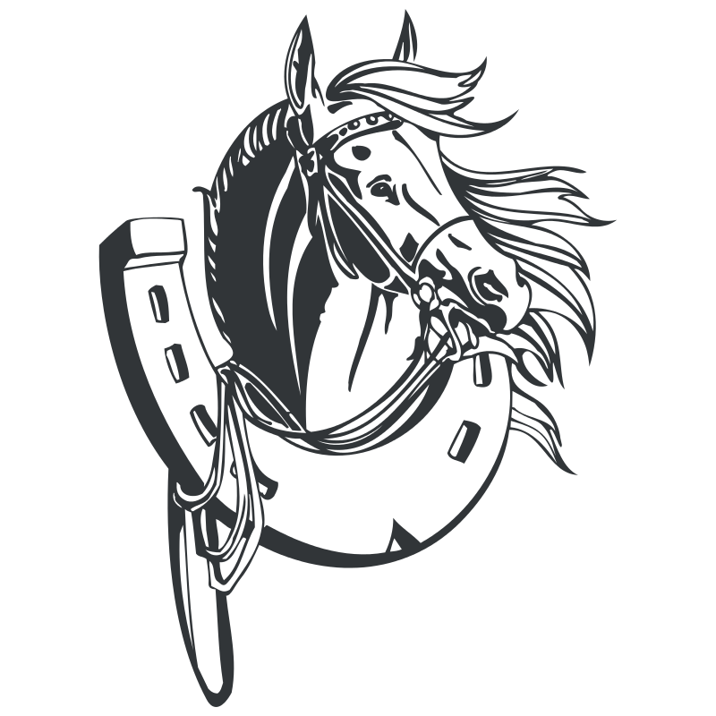 Sticker Cheval & Fer à Cheval
