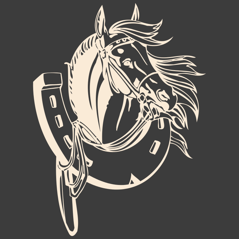 Sticker Cheval & Fer à Cheval