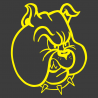 Sticker Tête de Bulldog