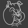 Sticker Tête de Bulldog