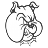 Sticker Tête de Bulldog