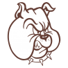 Sticker Tête de Bulldog