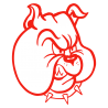 Sticker Tête de Bulldog