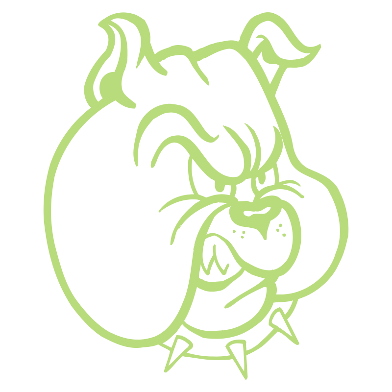 Sticker Tête de Bulldog