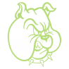 Sticker Tête de Bulldog