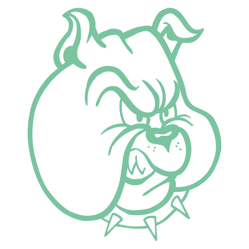 Sticker Tête de Bulldog