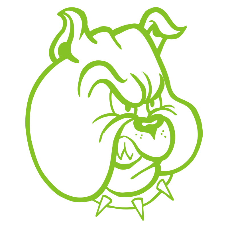 Sticker Tête de Bulldog
