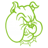 Sticker Tête de Bulldog
