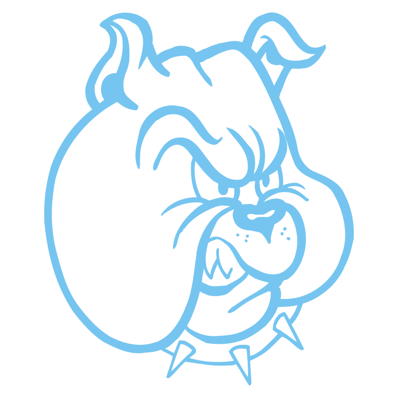 Sticker Tête de Bulldog