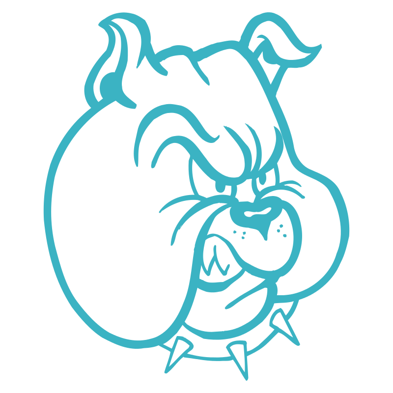 Sticker Tête de Bulldog
